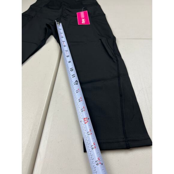 Women's Small Black Yoga High Waisted Activewear Workout Leggings Capris Pockets - Picture 4 of 7